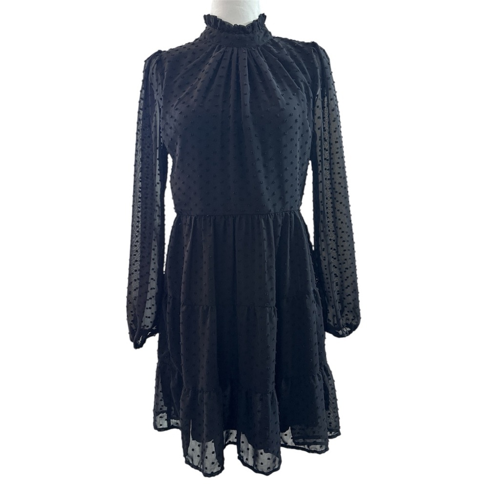 Elegant Black Long Sleeve Dress